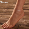Silver Snake Chain Anklet Bracelet, Adjustable Beach Ankle Bracelets for Women Foot Chain Jewelry 3 Styles - Image 3