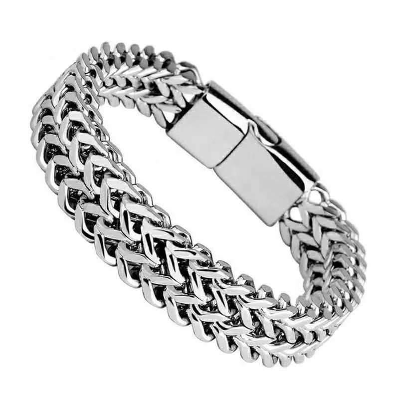 10MM Stainless Steel Bracelet For Men Jewelry Hidden Locks Hand Chain 19/21/23CM Size Accessories - Image 1