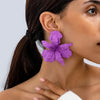 Oversized Geometric Earrings Pleated Earrings Earrings For Accessories Women Occasion - Image 2