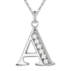 26 Letter Silver Necklace Pendant For Women Clavicle Chain Wedding Jewelry Party Gift - Image 28