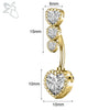 ZS 1 PC Gold Color 14G Stainless Steel Belly Ring Snake Heart Shiny CZ Crystal Navel Belly Button Rings Butterfly Navel Piercing - Image 23