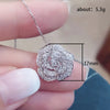 Flower Pendant Necklace for Women Silver Color Cubic Zirconia Necklace Wedding Anniversary Party Aesthetic Jewelry - Image 5