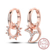 Earrings Silver Stud Drop Hoop Earrings Rose Gold for Women Girls Party Wedding Birthday Jewelry Gift - Image 29