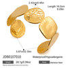 Unique Stainless Steel Metal Wide Cuff Open Bracelet Bangle Gold Pvd Plated Essential - Image 26