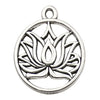 10/22-Piece Antique Silvery Lotus Charms Pendant Set for Handmade Jewelry Crafting (Necklaces/Bracelets/Earrings) - Image 7