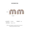 Letter M Stud Earrings Ear Buckle Inlald Rhinestone Earrings for Women Party Banquet Ear Jewelry Gifts K - Image 6
