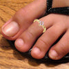 Gold Plated Color Zircon Toe Ring Jewelry Accessories Women's Summer Gift - Image 5