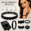 Selling Obsidian Bracelet Irregular Half Moon Beads Black Stone Bracelet Men's - Image 3