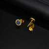 Hip Hop Broken Zircon Stud Earrings for Men Boys, Round Small Metal Earrings,Rock Punk Jewelry Gifts - Image 5