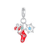 Silver Christmas Charms Santa Reindeer Sleigh Bell Gingerbread Tree Stocking Candy Cane Pendant Fit Bracelet Jewelry Gift - Image 17