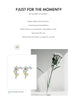 Modian 925 Sterling Silver Simple Flower Opal Elegant Crystal Stud Earrings for Women Trendy Shining Ear Studs Fine Jewelry Gift