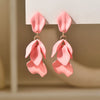 Light Matte Petal Tassel Earrings for Women Blue Drop Earring Personality All-match Jewelry Female - Image 10