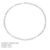 Paperclip Link Chain Women Necklace Stainless Steel Gold Color Chain Necklace For Women Men Jewelry Gift - Image 7