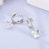 Butterfly Hoop Earrings with Colorful Cubic Zirconia - Image 56