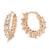 Cubic Zircon Hoop Earrings For Women Rose Gold Color Jewelry Accessories - Image 5