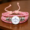 Merci Maitresse French Letter Word Teacher's Day Gift Pink Leather Bracelet with Glass Cabochon Charm Handmade Jewelry for Thank - Image 3