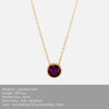 Stainless Steel Birthstone Pendant Necklace with 38 cm Chain and 5 cm Extension - Image 13