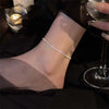 Shining Cubic Zirconia Chain Anklet for Women Silver Color Ankle Bracelet Barefoot Sandals Foot Jewelry - Image 7