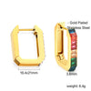 Geometric Square Star Heart U Shape Hoop Earrings For Women Men Golden Sliver Color Stainless Steel Retro Piercing - Image 30