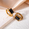 316L Stainless Steel Heart Water Drop Square Zircon Hoop Earrings For Women Men Personality Design Jewelry Gifts - Image 10