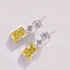 Newly Designed Women's Dangle Earrings with White/Yellow Cubic Zirconia Elegant Bridal Wedding Earrings Statement Jewelry - Image 3