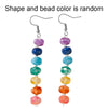 Colorful Acrylic Beaded Drop Earrings Gold Plated Stainless Steel Bohemian Dangle Earrings for Women - Image 6