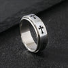 Rotatable Metal Cross Ring For Men Women Silver Color Stainless Steel Ring Punk Gothic Simple Accessories Christian Jewelry Gift - Image 1