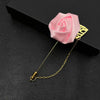1 Pcs Ribbon Men Rose Flower Golden Leaf Brooch Pin Suit Lapel Men Wedding Boutonniere Brooch Jewelry - Image 26