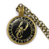 12 Constellation Scorpio Sagittarius Capricorn Aquarius Pendant Antique Bronze Necklace Glass Dome Zodiac Jewelry For Gift - Image 9