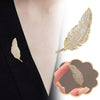 Baroque Rhinestone Feather Design Brooch for Men and Women，Suit Coat Jewelry Clothing Accessories Pins，Couple's Gift - Image 2
