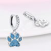 Silver Color Earrings Blue Zircon Stars Moon Irregularity Earrings For Woman Birthday Jewelry Gifts - Image 3
