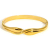 316L Stainless Steel Bangle Bracelet with Cubic Zirconia Details in Gold-Tone - Image 35