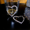 Sliver Color Shiny Crystal Heart Earrings for Women Exaggerated Personality Big Love Hoop Earrings Wedding Party Jewelry - Image 5