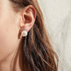 Korean Style Piercing Stud Earrings Women Graceful Simulated Pearl Jewelry for Engagement Shiny CZ Accessories - Image 5
