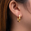 Stainless Steel Hoop Earrings For Women Men Heart Star Oval Rectangle Round Triangle Gold Color Punk Hip Hop Jewelry - Image 2