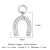 Cat Horseshoe Copper CZ Cycling Charm Bear Butterfly Racket Pendant For Bracelet Necklace Making - Image 7