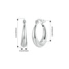 White Gold Plated Hoop Earrings Chunky Earring with Silver Ear Buckles Punk Women Ear Jewelry - Image 8