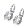 Sparkling Stainless Steel Geometric Square Cubic Zirconia Crystal Pendant Necklace Jewelry For Women - Image 7