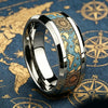 Vintage World Map Compass Ring Retro Ocean Theme Men Stainless Steel Ring High Polished Nautical Traveler Jewelry Gift for Him - Image 4