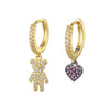 Enshir Gold Color Zircon Drop Hoop Earrings For Women Rock Punk Wedding Crystal Jewelry - Image 21