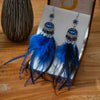 Long Exaggerated Irregular Feather Earrings for Women Bohemian Silver Color Hollow Rice Bead Tassel Earrings - Image 6