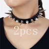 Punk Long Spike Choker Faux Leather Collar for Women Men Cool Big Rivets Studded Chocker Goth Style Necklace Accessories - Image 7