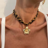 Exaggerated Metal Large Starfish Pendant Necklace for Women Vintage Brown Leopard Print Rope Short Choker Necklace Jewelry - Image 8