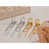 Stainless Steel Metal Tassel Chain Long Hanging Drop Earrings for Women Girl's Daily Wear Jewelry Recommend - Image 3