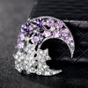 Shiny Crystal Brooch All Rhinestone Stars Moon Pin Men and Women Accessories Holiday Gift - Image 4