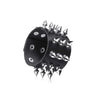80s Black Round Square Gothic Spike Bracelet Punk Rock Bracelet Studded Faux Leather Bracelet for Men Women - Image 11