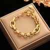 316L Stainless Steel Twisted Bracelet Bangles For Women Gold Plated Wrist Chain Jewelry Gift Party - Image 10