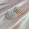 Rhinestone Snowflake Brooches Simple Flower Brooches For Women Men Clothing Pins Shiny Jewelry Gifts - Image 4