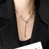 316L Stainless Steel Snake-Chain Necklace with Small Stone Pendant - Image 7