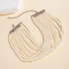 PuRui Unique Imitation Pearl Necklace for Women Multilayer Strand Beads Choker Ladies Short Necklaces Neck Chain Jewelry Party - Image 5